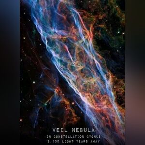 The Veil Nebula  Poster Print 50 cm X 70 cm (No Frame)
